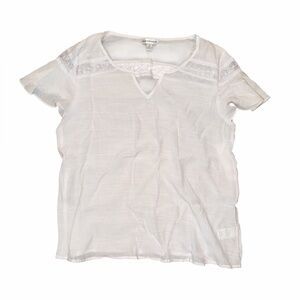 Counterparts White Vneck Top